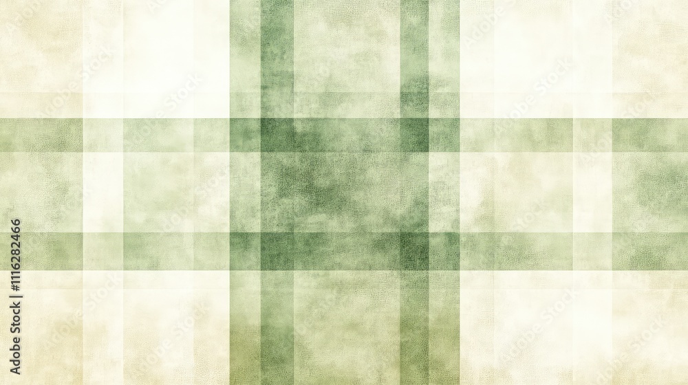 Fototapeta premium A minimalist, muted pixel pattern in soft green and beige tones, arranged into a symmetrical grid for a serene, modern effect