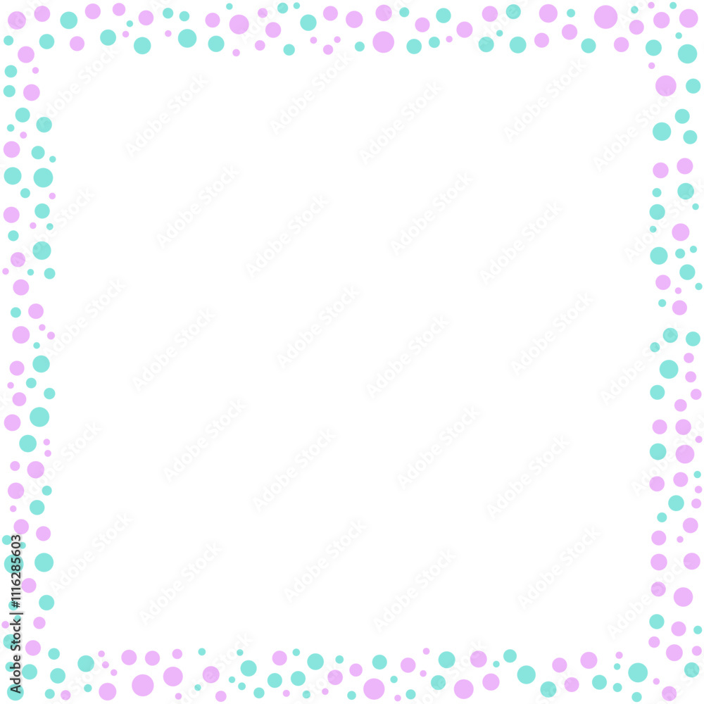 Bright, colorful, festive frame. Abstract, creative design from balls of different sizes. Border, decoration, celebrative, decorative element.Vector illustration.Blank, certificate, album. Bright, colorful, festive frame. Abstract, creative design from balls of different sizes. Border, decoration, celebrative, decorative element.Vector illustration.Blank, certificate, album.