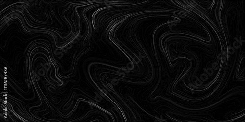 Abstract background with black white marble oil ink liquid swirl texture.  Luxurious shiny cloth background or pattern. liquid wave or wavy folds of silk texture material or shiny soft smooth luxuriou