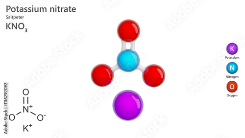 Foto Molecule: Potassium Nitrate