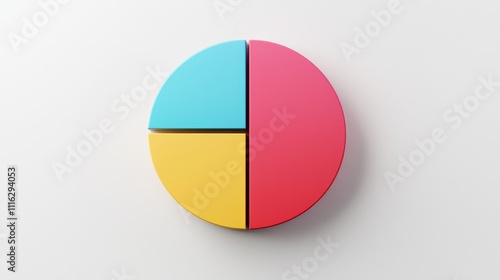 Free Download Colorful pie chart data visualization in modern office environment - GFXLoad