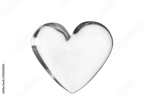 glass hearts, valentine, 3D