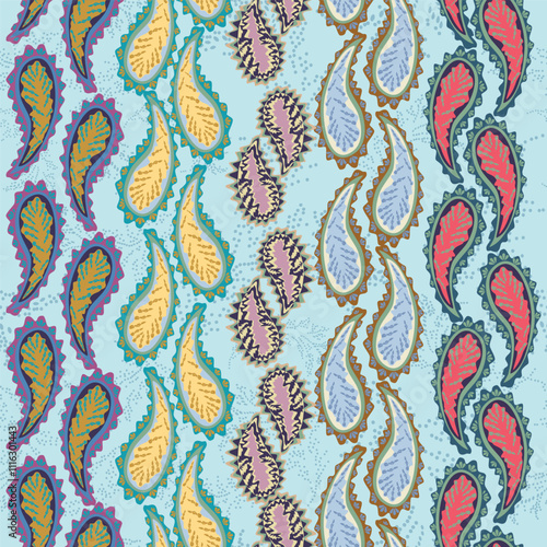 aisley pattern. seamless vintage floral background