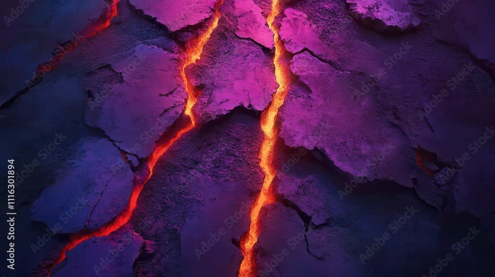 Abstract Purple Lava Cracks Texture Background Abstract Purple Lava Cracks Texture Background