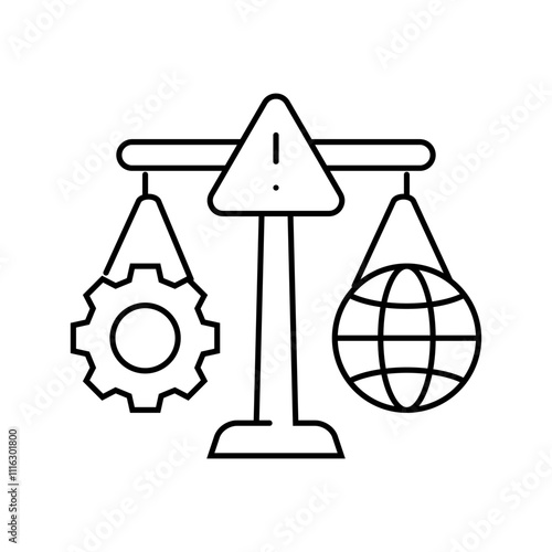 environmental compliance line icon vector. environmental compliance sign. isolated contour symbol black illustration