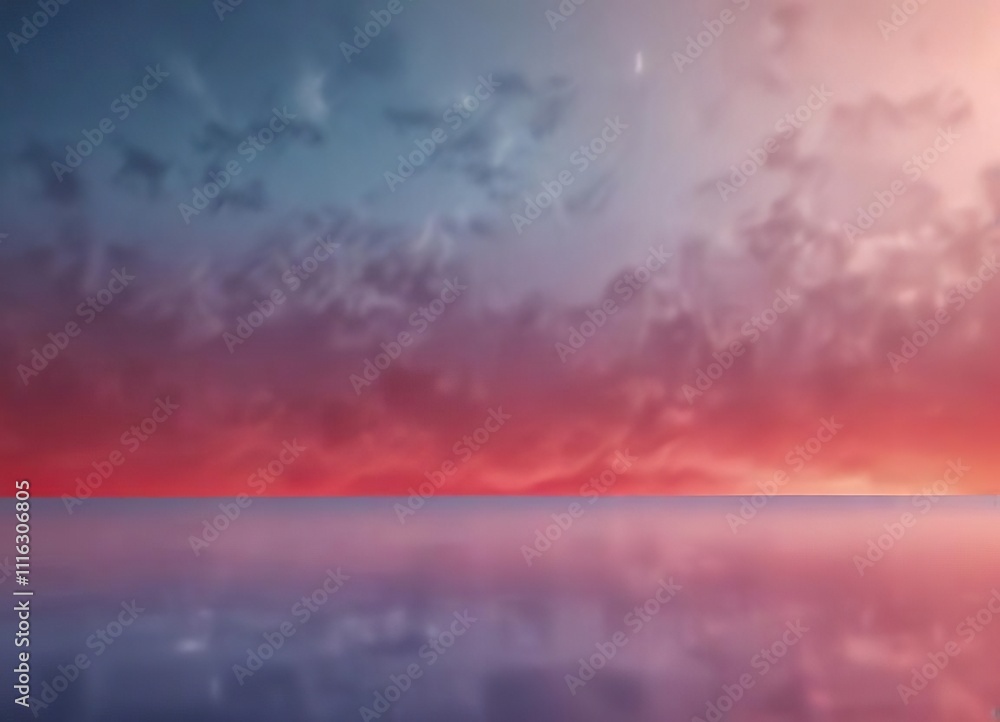 Fototapeta premium Soft Blue and Red Gradient for Calming Effect , soothing visual, gentle transition