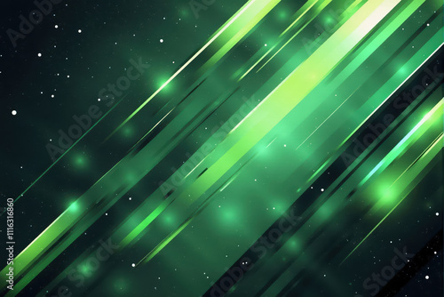 Green diagonal stripes creating dynamic abstract background