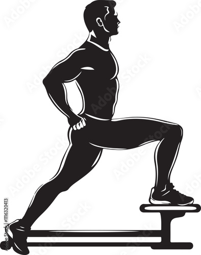 silhouette of a man exercising