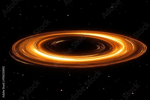 Stunningly Detailed Visualization of a Cosmic Ring Structure Surrounded by Distant Stars and Cosmic Dust, Inspired by Space Phenomena and Astrophysics