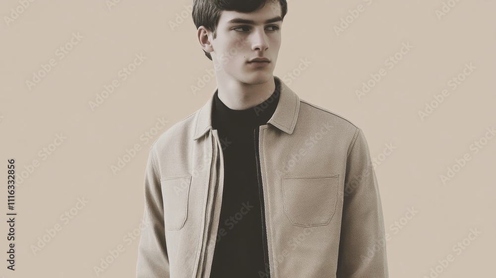 Fototapeta premium Man in Tan Jacket