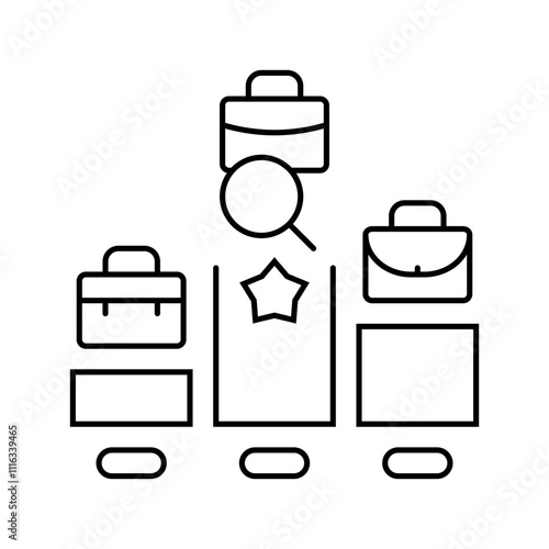 competitive advantage modern business line icon vector. competitive advantage modern business sign. isolated contour symbol black illustration