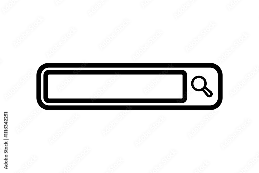 Fototapeta premium Search Bar icon. icon related to Search. suitable for web site, app, user interfaces, printable. line icon style. simple vector design editable