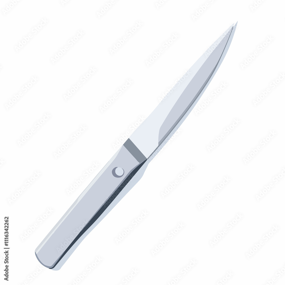 Professional Paper Scalpel Tool Vector Illustration on White Background Professional Paper Scalpel Tool Vector Illustration on White Background