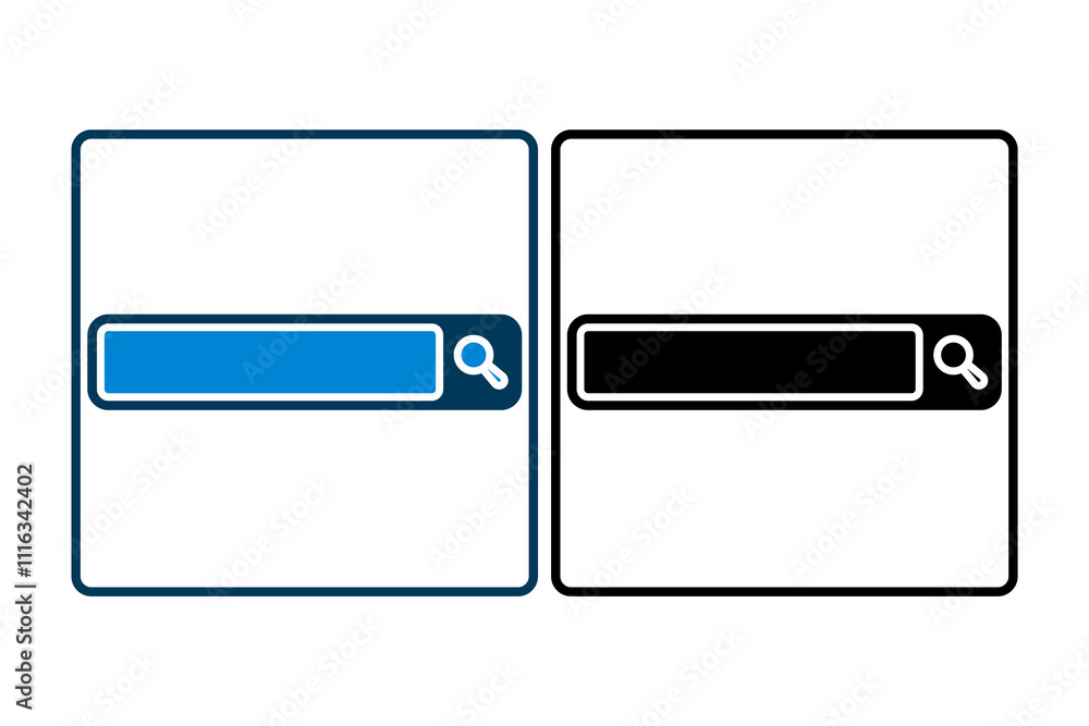 Search Bar icon. icon related to Search. suitable for web site, app, user interfaces, printable. solid icon style. simple vector design editable Search Bar icon. icon related to Search. suitable for web site, app, user interfaces, printable. solid icon style. simple vector design editable