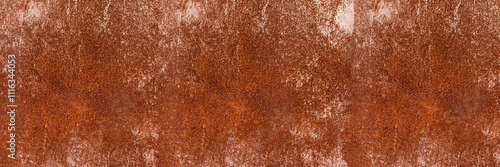 Panoramic grunge rusted metal texture, rust and oxidized metal background. Ol...