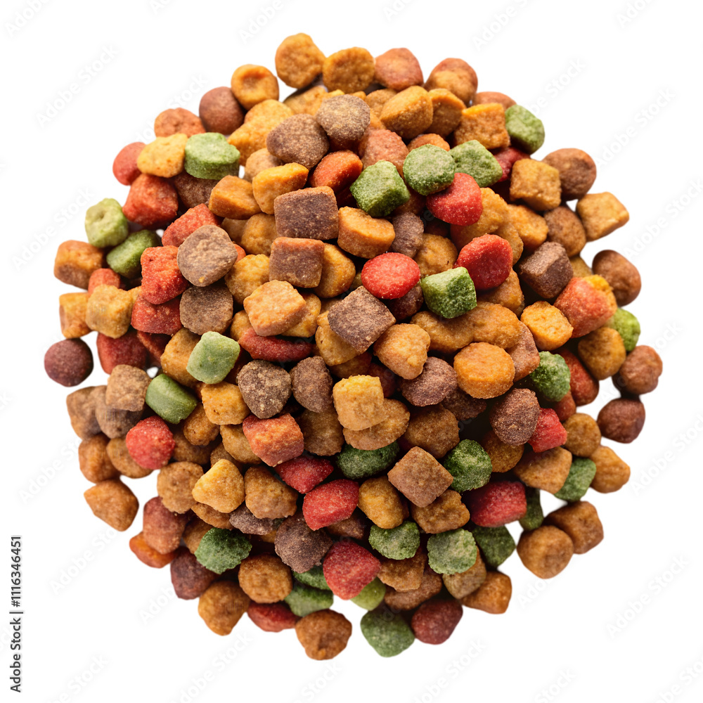 top view dry dog food isolated on transparent background top view dry dog food isolated on transparent background