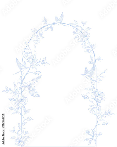 Photography Graphic wedding wreath with flowers and leaves.