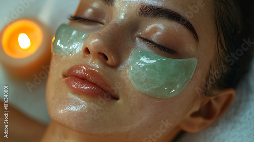 Traditional gua sha facial massage being performed with jade tool in luxurious wellness center