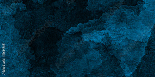 Dark blue cement wall, Dark rough cement wall background for graphic design or wallpaper. Grunge abstract blue background, evoking feelings of calm and contemplative mystery.