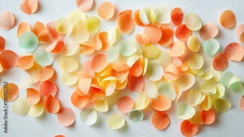 A Colorful Arrangement of Pastel-Colored Chips photo