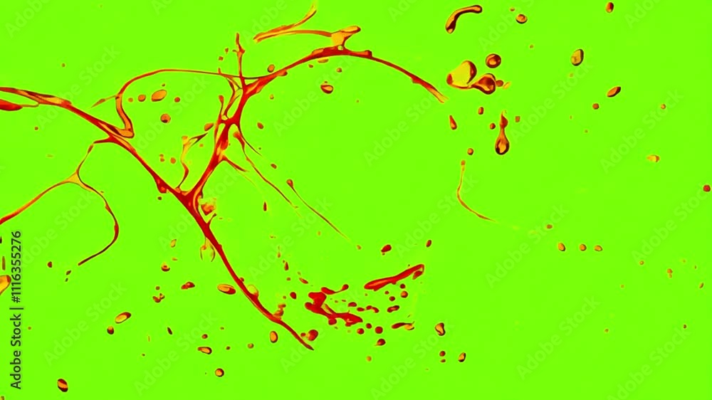 Blood splash. Blood Explosion ground green screen video 4k , The video ...