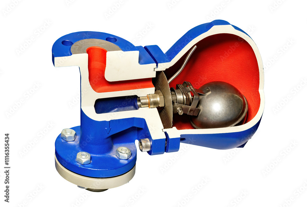 Detailed cross-section of a valve showcasing inner mechanics and design principles