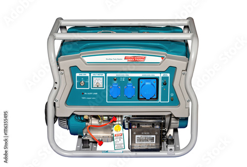 Obraz na płótnie Powerful generator ready for outdoor adventures and emergency use in various settings w salonie