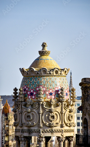 dome shaped like an egg a barcelona, spain photo