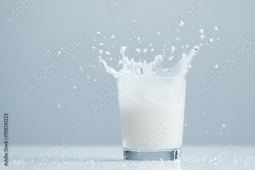 Milk Splashing in Slow Motion. photo