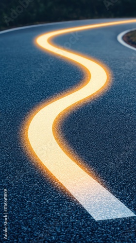 Insurance icons transforming into a bright path illustration