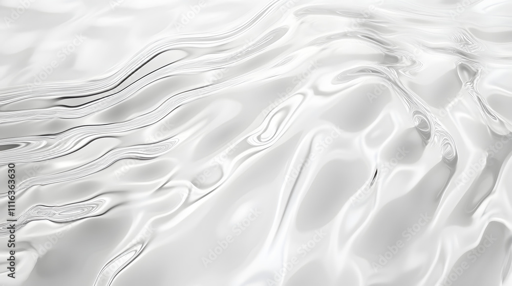 Obraz premium texture of rippling water with subtle reflections and light distortions, isolated on a seamless white background