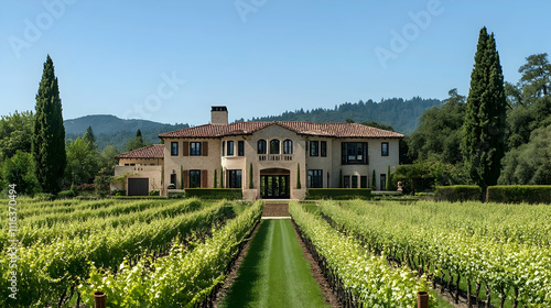 Napa Valley Estate Home with Stone and Vineyard Views, St. Helena Estate photo