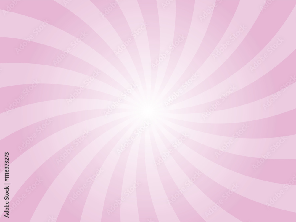 Obraz premium Abstract background with rays retro starburst rays. candy floss pink sunburst background vector illustration pattern beam rays. Spiral radial striped backdrop. Vector illustration.