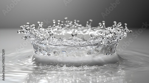 Water Splash Mockup on Isolated White Background