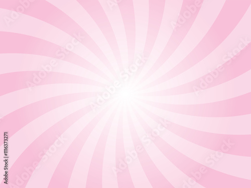 Abstract background with rays retro starburst rays. bubble gum pink sunburst background vector illustration pattern beam rays. Spiral radial striped backdrop. Vector illustration.