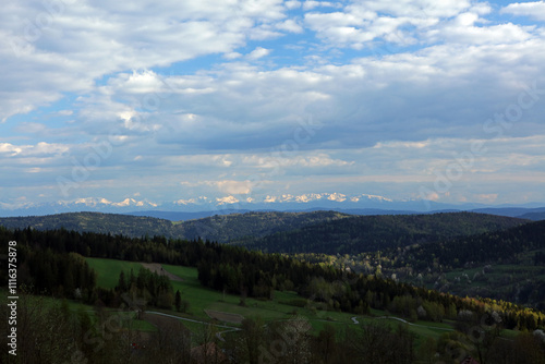 Tatra Mountains - view from Parszywka peak in Makow Beskids in Poland photo