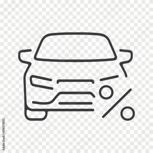loan car line icon