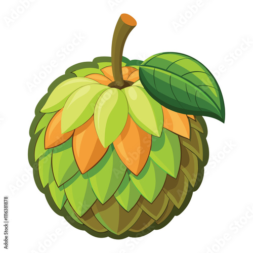 balsam apple on white background