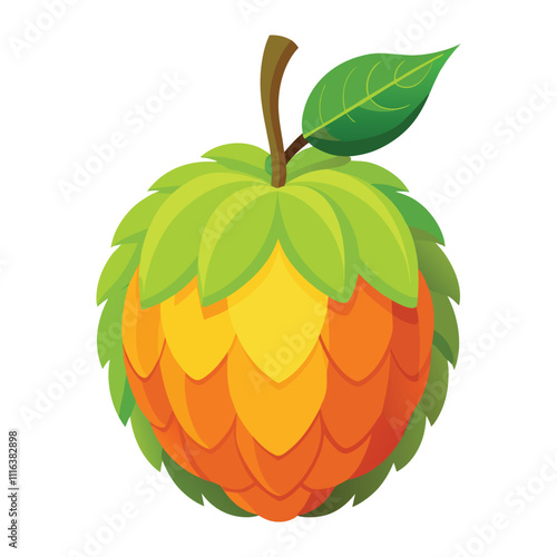 balsam apple on white background