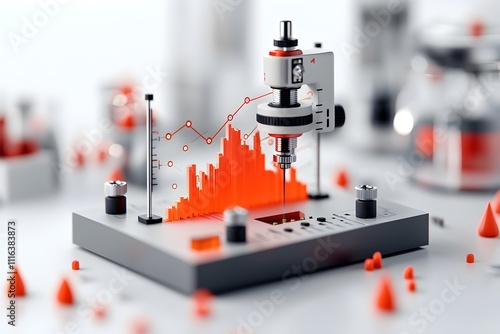 Detailed seismographic charting displaying the dramatic fluctuations of a major earthquake event on advanced scientific monitoring equipment photo