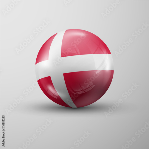 Free Download 3d sphere background with flag of Denmark - GFXLoad