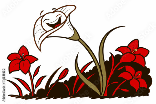 How to Create Funny Delicate Dewdrop Leaves Clipart on a White Background