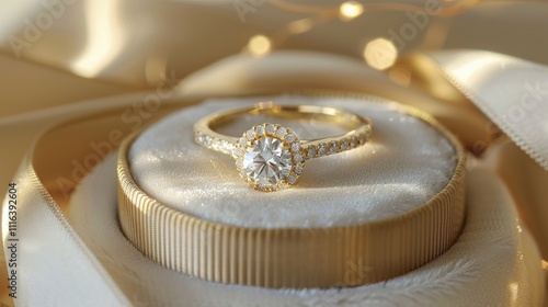 Diamond Engagement Ring in a White Box