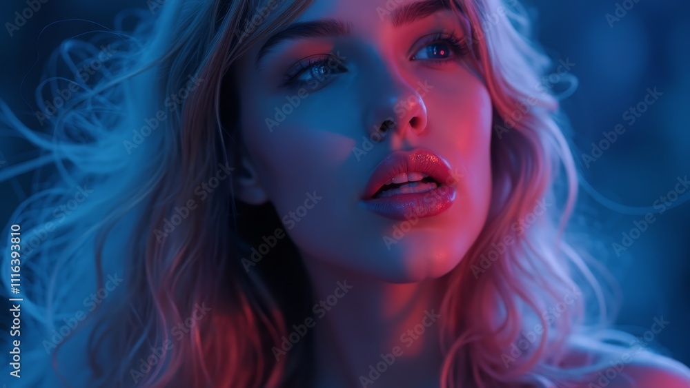A woman with long blonde hair and blue eyes A woman with long blonde hair and blue eyes