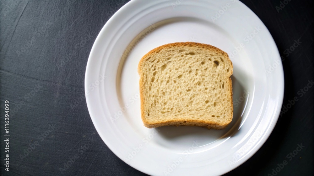 Freshly Sliced Loaf of Bread on a White Plate with Dark Background, Ideal for Food Photography, Culinary Projects, or Nutrition Blogs Freshly Sliced Loaf of Bread on a White Plate with Dark Background, Ideal for Food Photography, Culinary Projects, or Nutrition Blogs