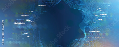 Technology abstract futuristic science background for internet business.