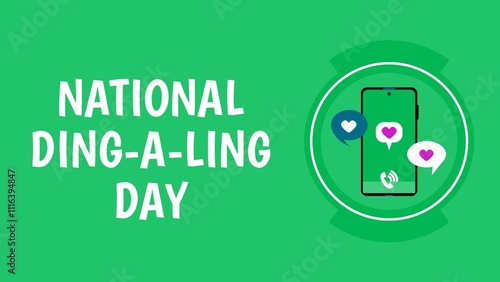 National Ding-A-Ling Day web banner design illustration 