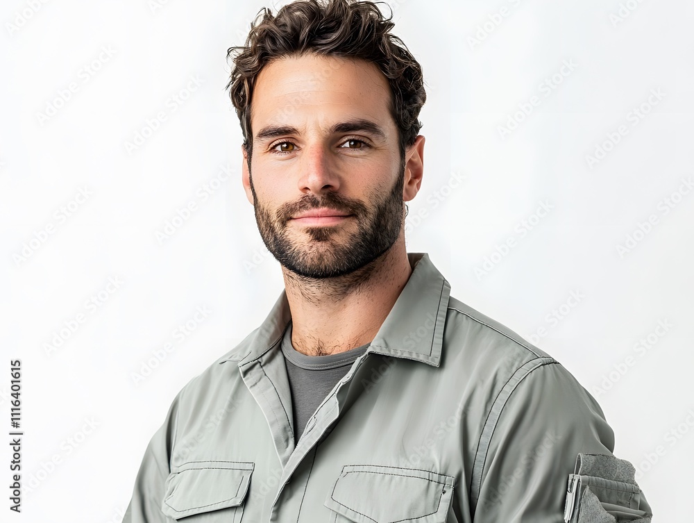Obraz premium Busts of male engineers