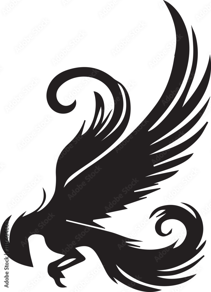 Obraz premium Phoenix silhouette vector EPS 