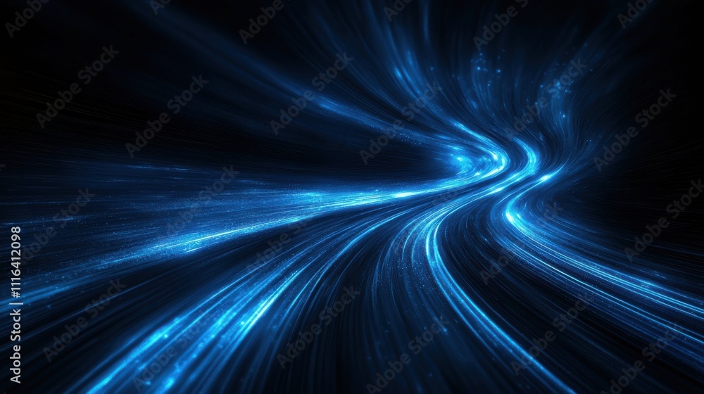 Abstract blue light beams cut through darkness, capturing a high-energy design full of dynamic motion Abstract blue light beams cut through darkness, capturing a high-energy design full of dynamic motion